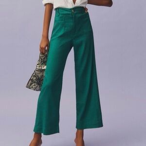Anthropology Maeve Collette Linen Edition Wide Leg Pants